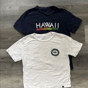 Quiksilver Kids' Blue and White T-Shirts